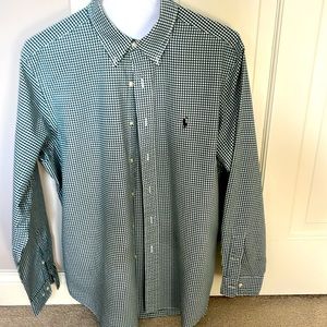 Man’s long sleeve button down collar Ralph Lauren sport shirt